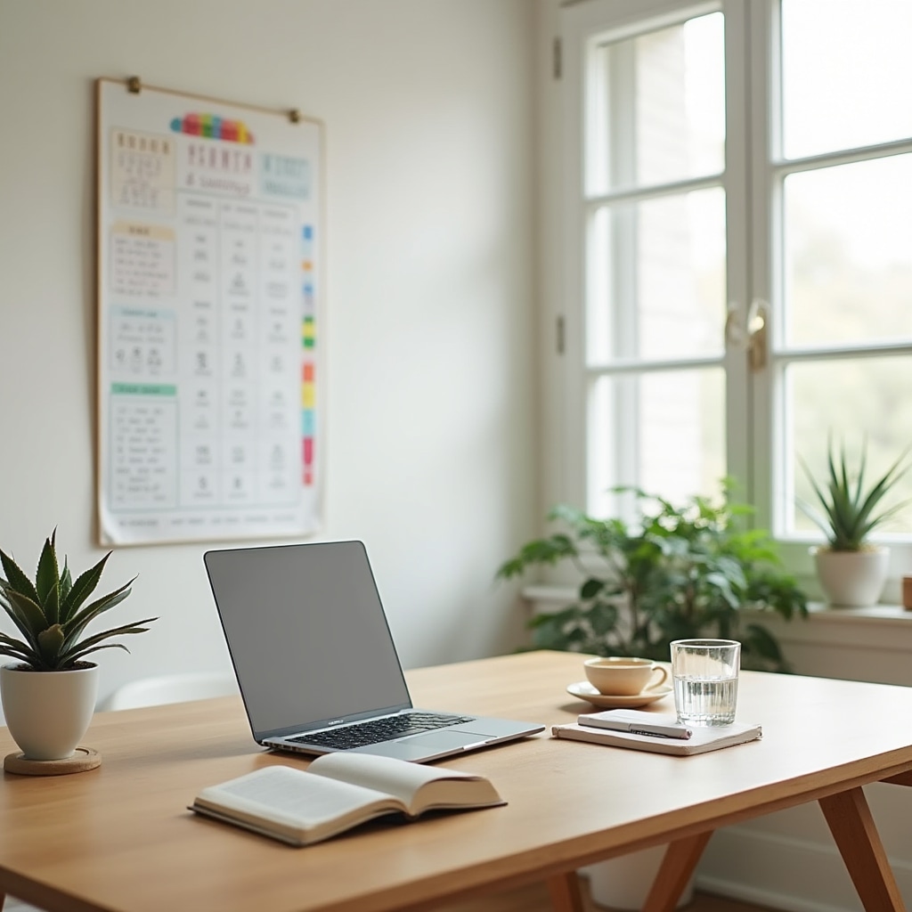 Organized workspace designed to support better financial decision-making habits